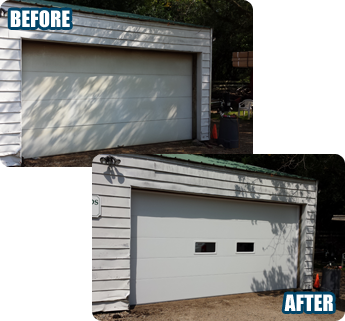 Before & After - Garage Door Replacement Bartlett, IL